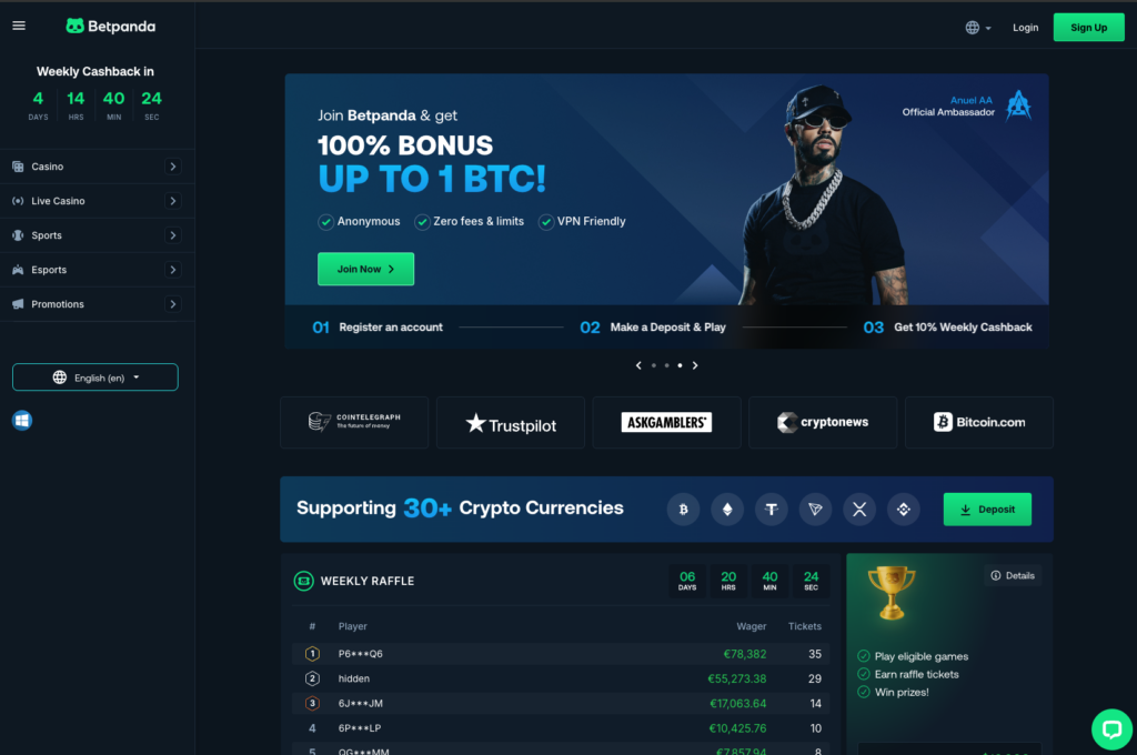 Betpanda.io Casino Screenshot 3